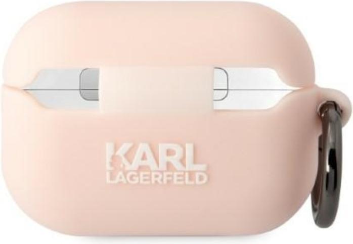 Image du produit Karl Lagerfeld KLAP2RUNIKP AirPods Pro 2 housse rose/rose Silicone Karl Head 3D (Manchon pour casque d'écoute)