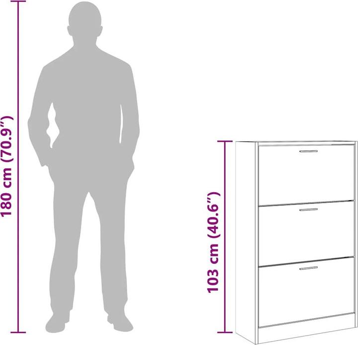 Produktbild vidaXL Schuhregal