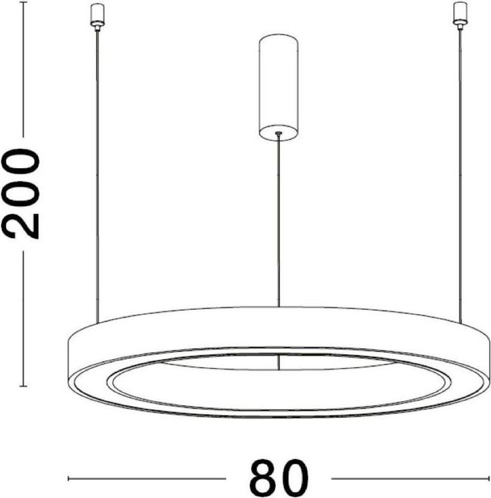 Productafbeelding Nova Luce STING LED hanglamp brons 50W warm wit 200x80cm dimbaar 9558605 (2968 lm)