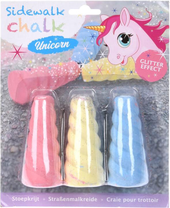 Produktbild Bürgersteigkreide Glitter Einhorn, 3St. (3x)