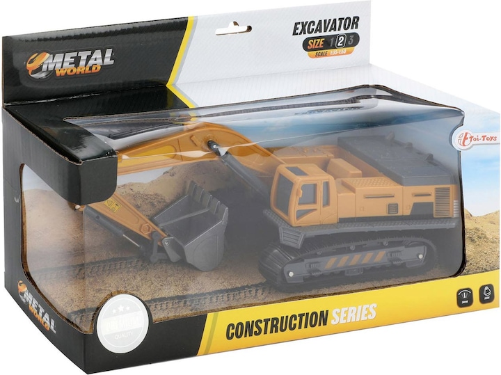 Actual product image Toi-Toys METAL construction vehicle track excavator, 1:55