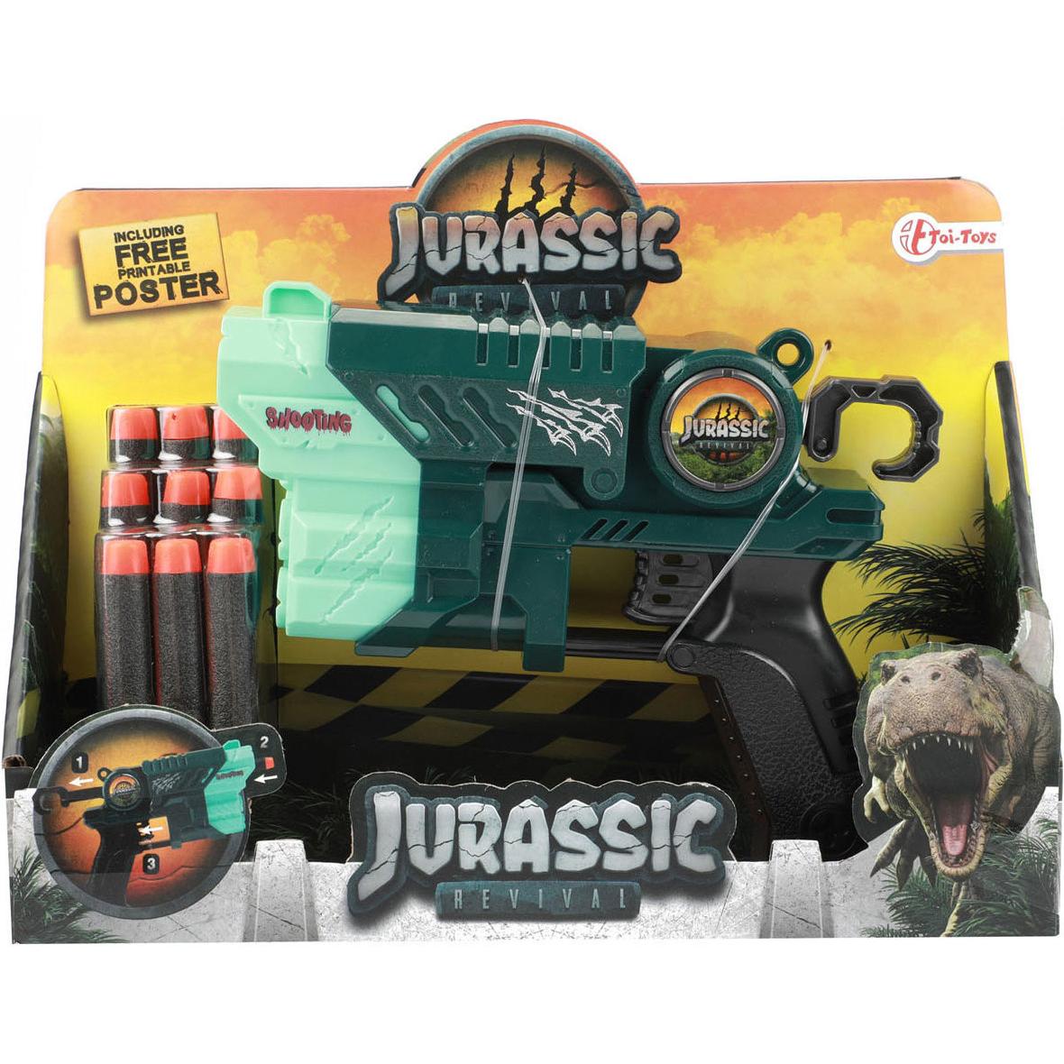Thumbnail - Toi-Toys Jurassic Revival Pistole Dino mit Schaumstoffpfeilen