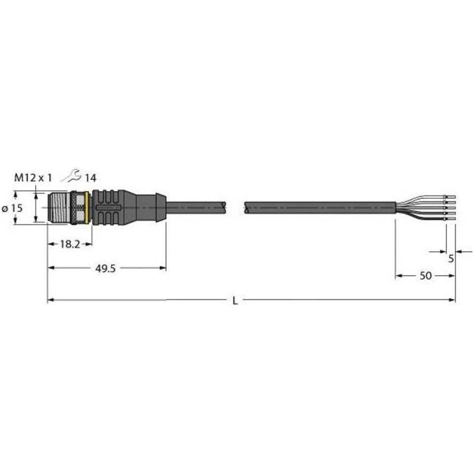 Thumbnail - Turck Anschlussleitung (2 m), Stromkabel