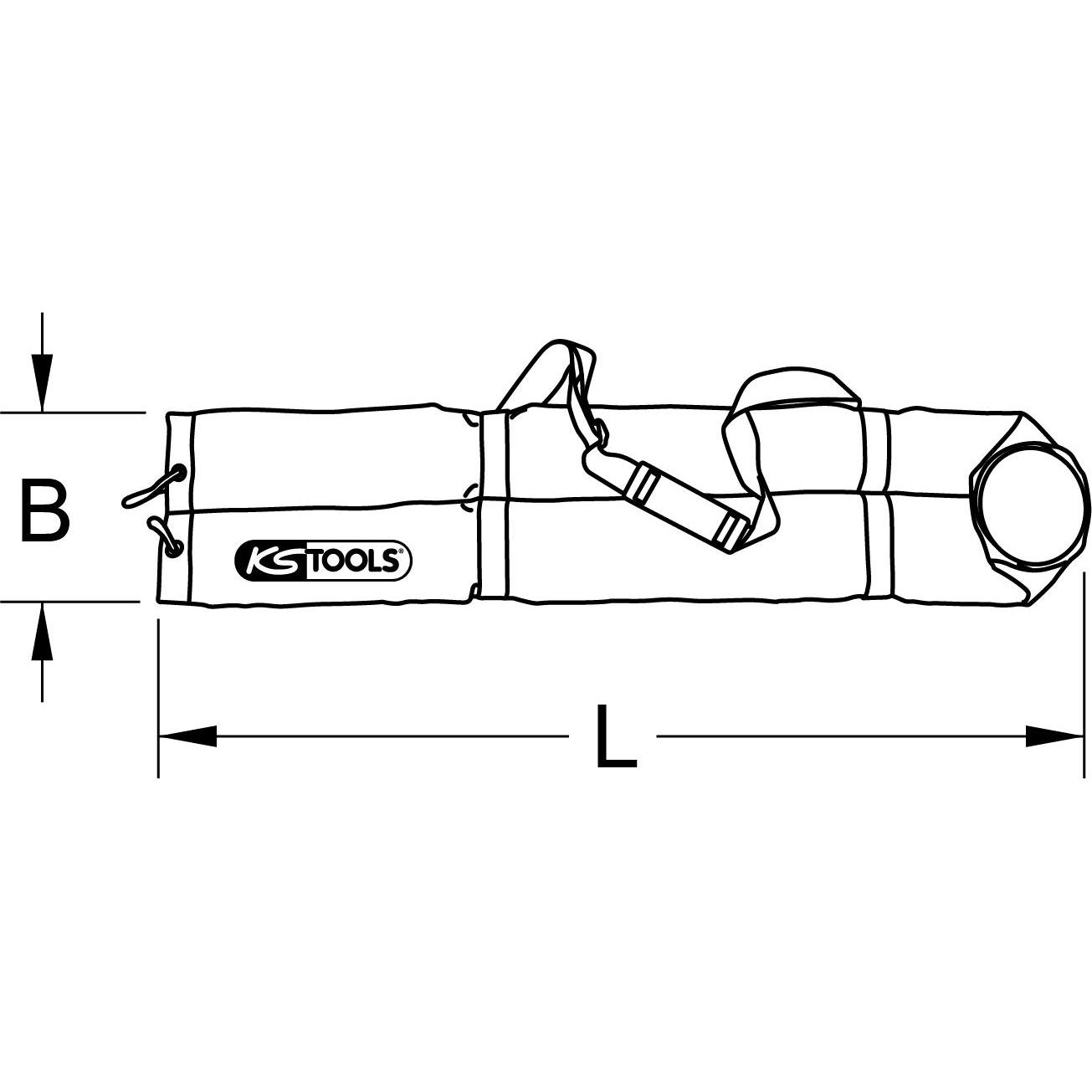 Thumbnail - KS Tools Schutztasche für Isostandmatte, 1000mm (1 m), Stromkabel