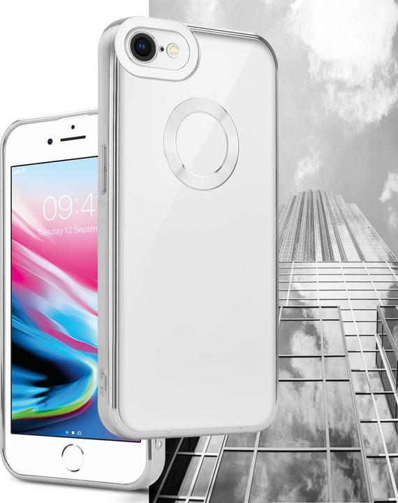 Actual product image Cadorabo TPU Chrome case with camera protection for Apple iPhone 7 / 7S / 8 / SE 2020 (Apple iPhone 7, Apple iPhone SE (2nd Gen))