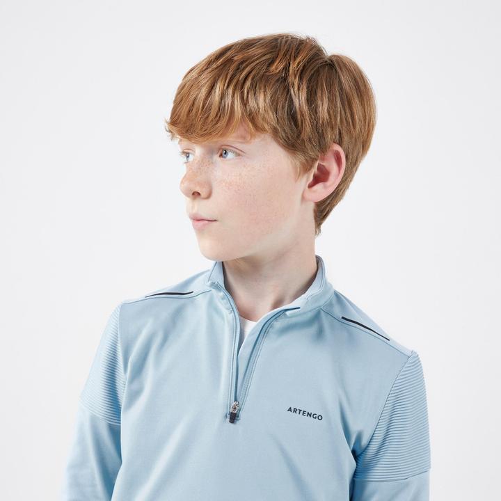 Produktbild Artengo Kinder Langarmshirt Tennis 1/2 Reissverschluss - TTS ML TH hellblau (122)