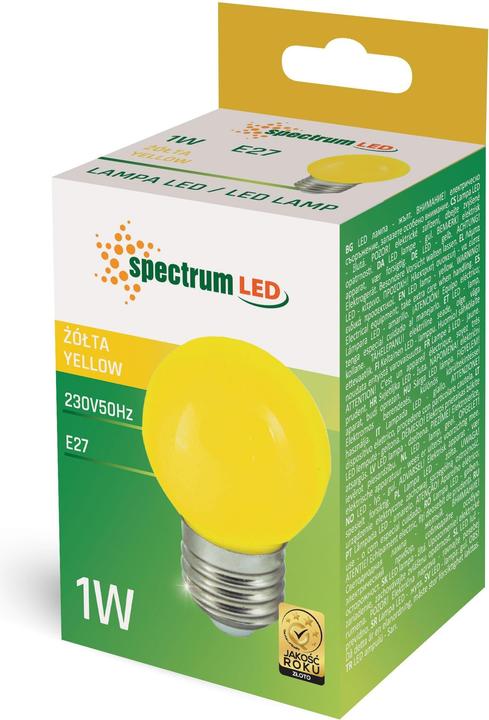 Actual product image LED KULKA E-27 230V 1W YELLOW (E27, 20 lm, 1x)