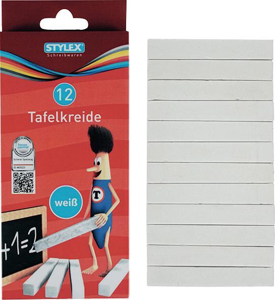 Produktbild Stylex Schulkreide 12 Stk. weiss (12x)