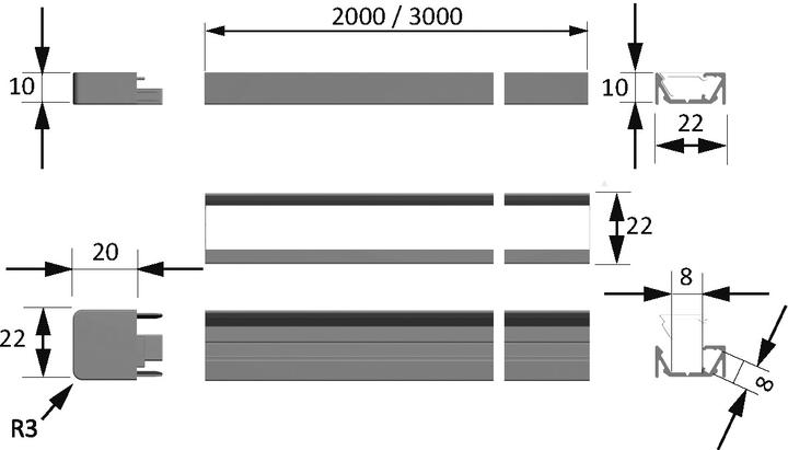 Produktbild Halemeier LED Ein-/Anbauprofile ChannelLine G1 mit Lichtblende