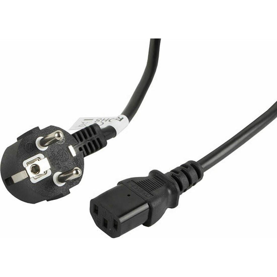 Lanberg Nero Prolunga, Ca-C13c-11Cc-0050-Bk Cavo Di Alimentazione 5 M Accoppiatore C13 Cee7/7 (5 M, Cee 7/7)