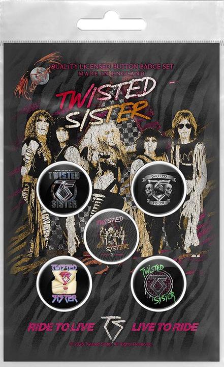 Image du produit Twisted Sister - Ensemble de badges RIDE TO LIVE