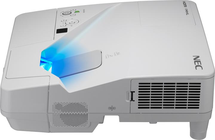 Produktbild NEC UM301W Ultra-short throw Projector LCD incl.wall mount WXGA 3000ANSILumen (WXGA, 3000 lm, 0.36:1)