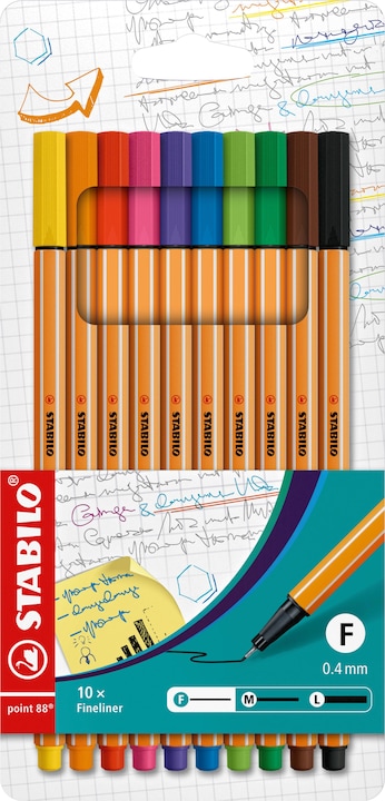 Produktbild STABILO point 88 Fineliner (Mehrfarbig, 10 x)