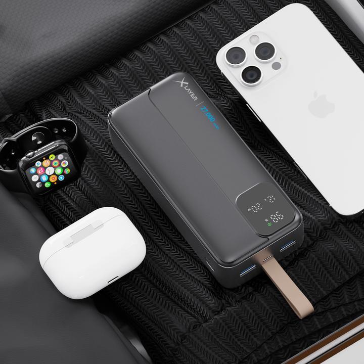 Produktbild Xlayer Rapid (27.000mAh) Powerbank schwarz (27000 mAh, 20 W, 99.90 Wh)