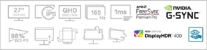 Produktbild Dell S2721DGFA (2560 x 1440 Pixel, 27")