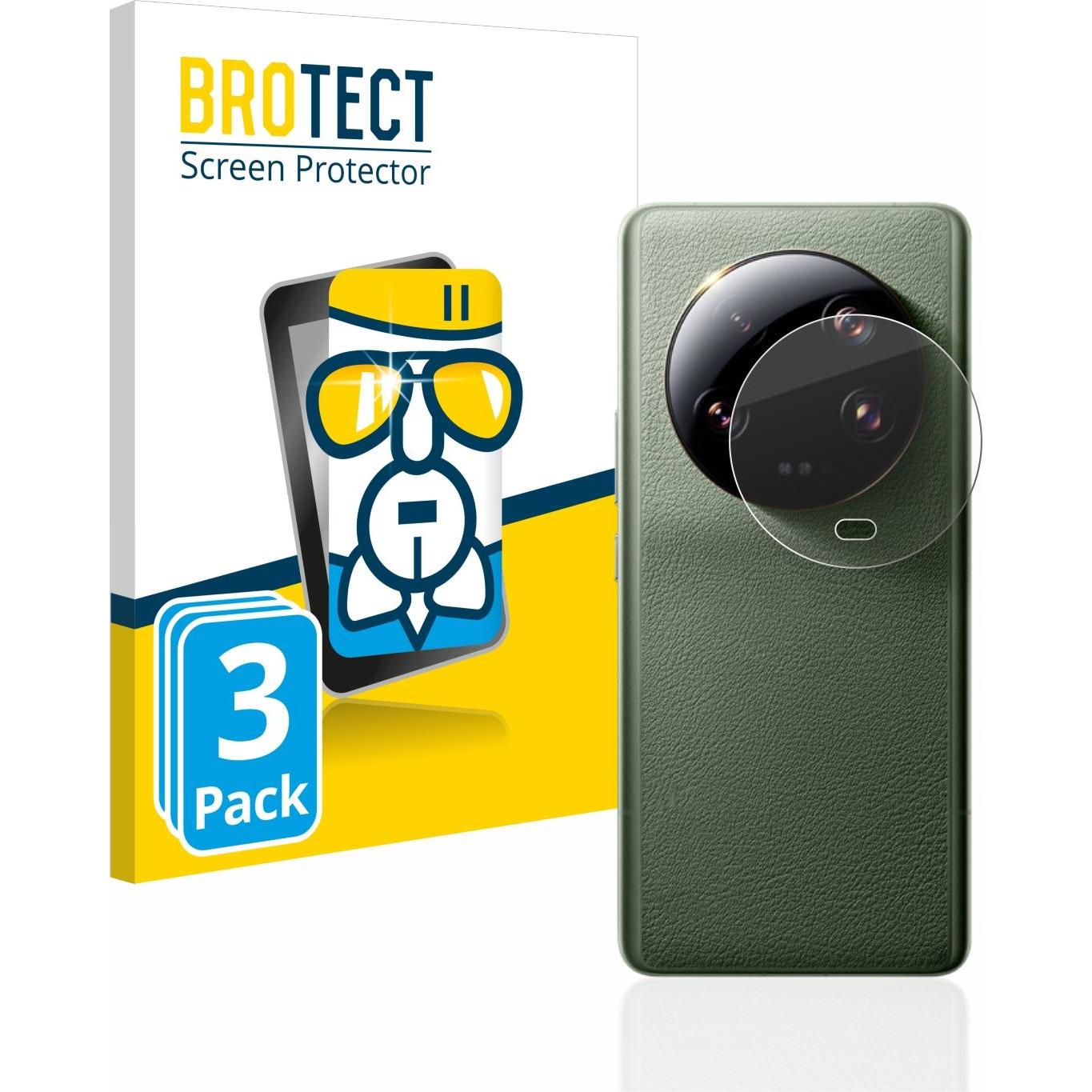 BROTECT AirGlass Panzerglasfolie (3 Stück, Xiaomi 13 Ultra), Smartphone Schutzfolie, Transparent