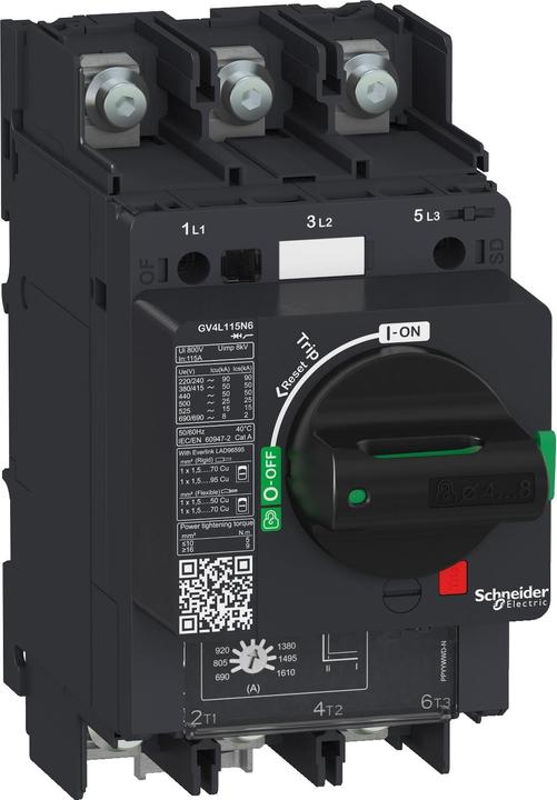 Actual product image Schneider Electric GV4L Mag 3.5A 50kA lug