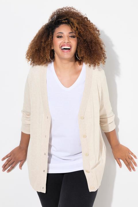 Actual product image Ulla Popken Classic Button Cardigan Sweater (50, 52)