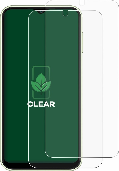 Produktbild ScreenLeaf Schutzfolie nachhaltiger Displayschutz Displayschutzfolie Folie Klar Transparent (2 Stück, Samsung Galaxy A14 5G)