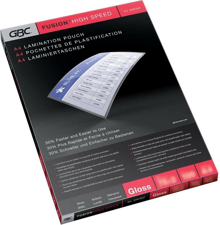 Immagine prodotto GBC Pellicole di laminazione in qualità premium (A4, 100 pz., 80 µm)
