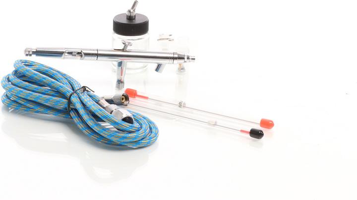 Produktbild Wiltec Airbrushpistole Spritzpistole Druckluft Typ 182K 0,3 0,5 0,8 mm Düsen Double