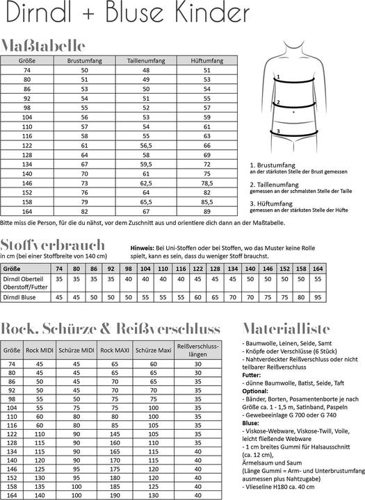 Produktbild Fadenkäfer Schnittmuster Dirndl
