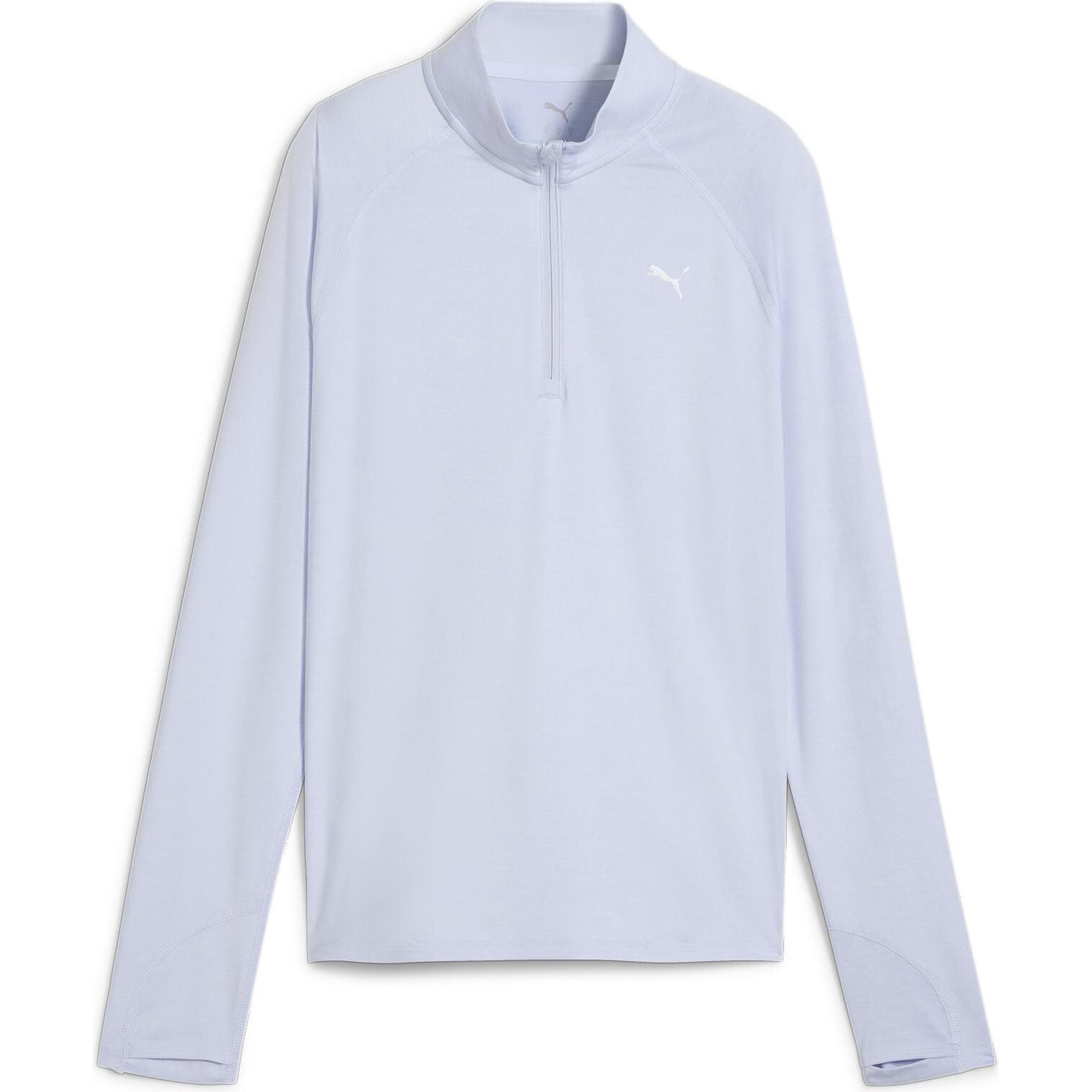 Puma, Damen, Sportshirt, W Run Velocity Cloudspun 1/4 Zip (XL), Blau, XL