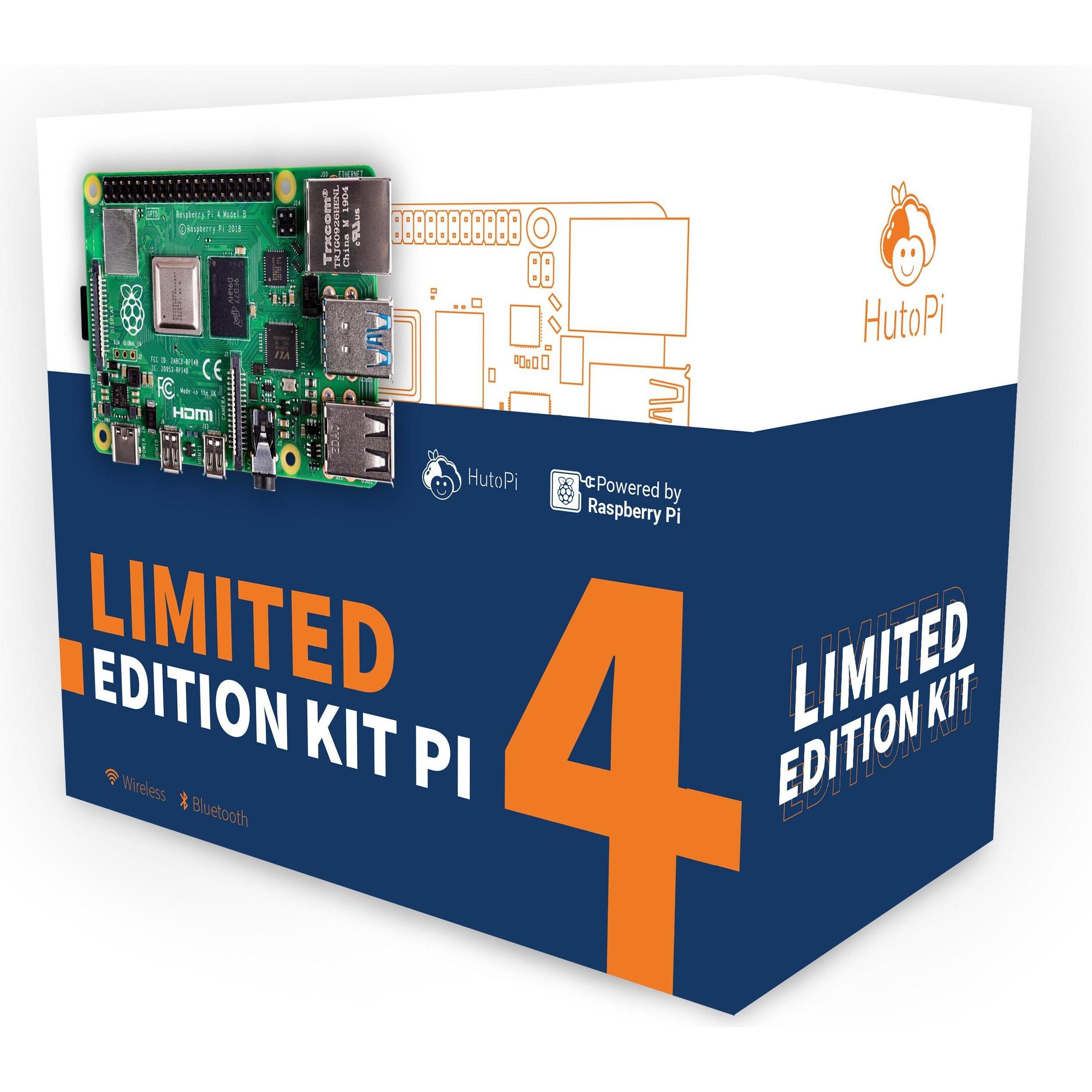 HutoPi RASPBERRY PI 4 KIT - Edizione limitata - versione 4GB, Scheda + Kit di sviluppo