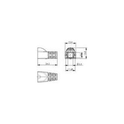 Thumbnail - Telegärtner Knickschutztülle, Kabeldurchmesser 6.30 mm B00080F0089 Knickschutzt, Elektronikkabel + Stecker, Schwarz