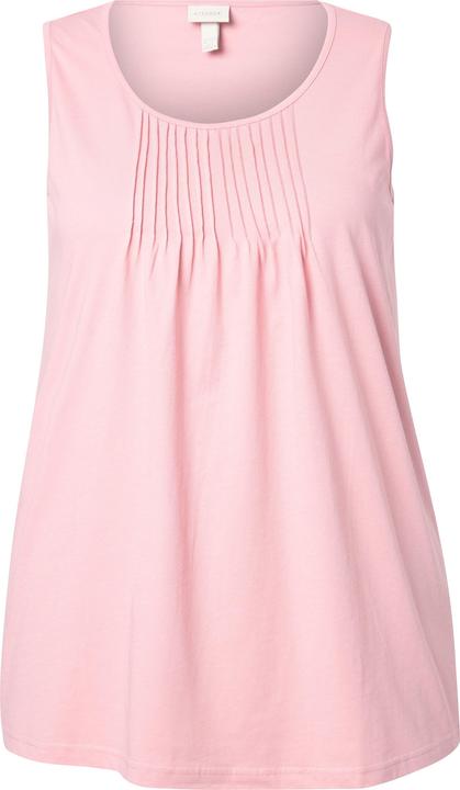 Produktbild Ulla Popken Pyjama-Top, Biesen, Rundhals, ärmellos (46, 48)