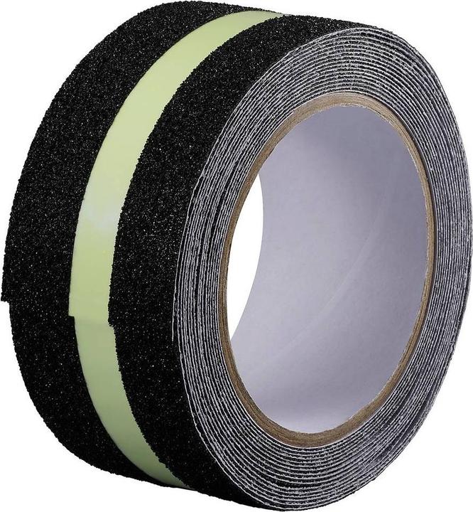 Image du produit Toolcraft TO-10187130 Anti-Rutschband Schwarz, Grün (L x B) 10 m x 55 mm 1 St. (55 mm)