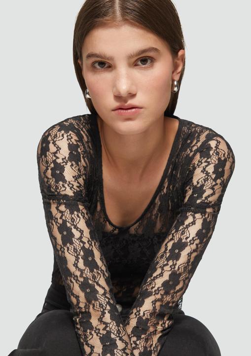 Immagine prodotto S.Oliver T-Shirt Transparentes Spitzenshirt mit V-Ausschnitt (S)