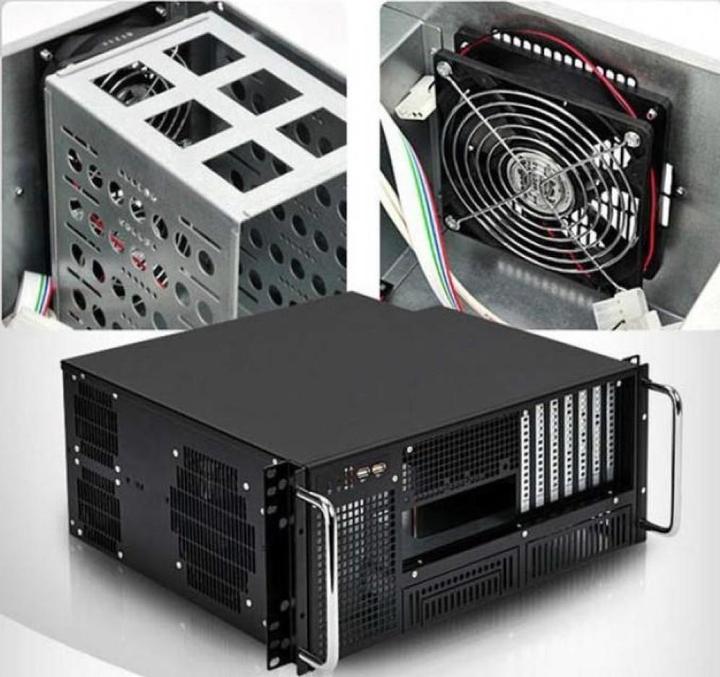 Produktbild Techly I-CASE MP-P4HX-BLK6 Computer-Gehäuse Rack (ATX)