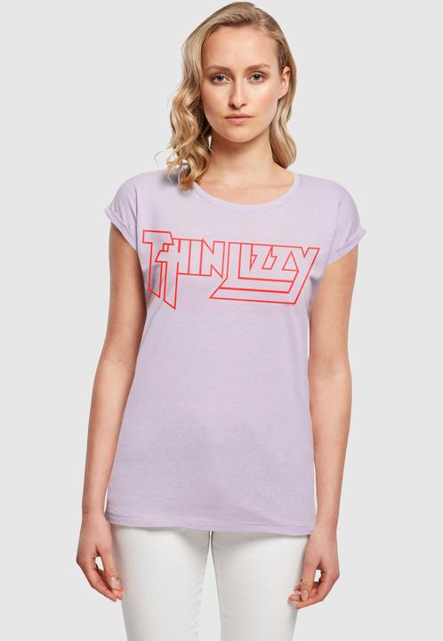 Produktbild Merchcode Ladies Thin Lizzy - TL Logo Red Extended Shoulder Tee - 177979 (S)