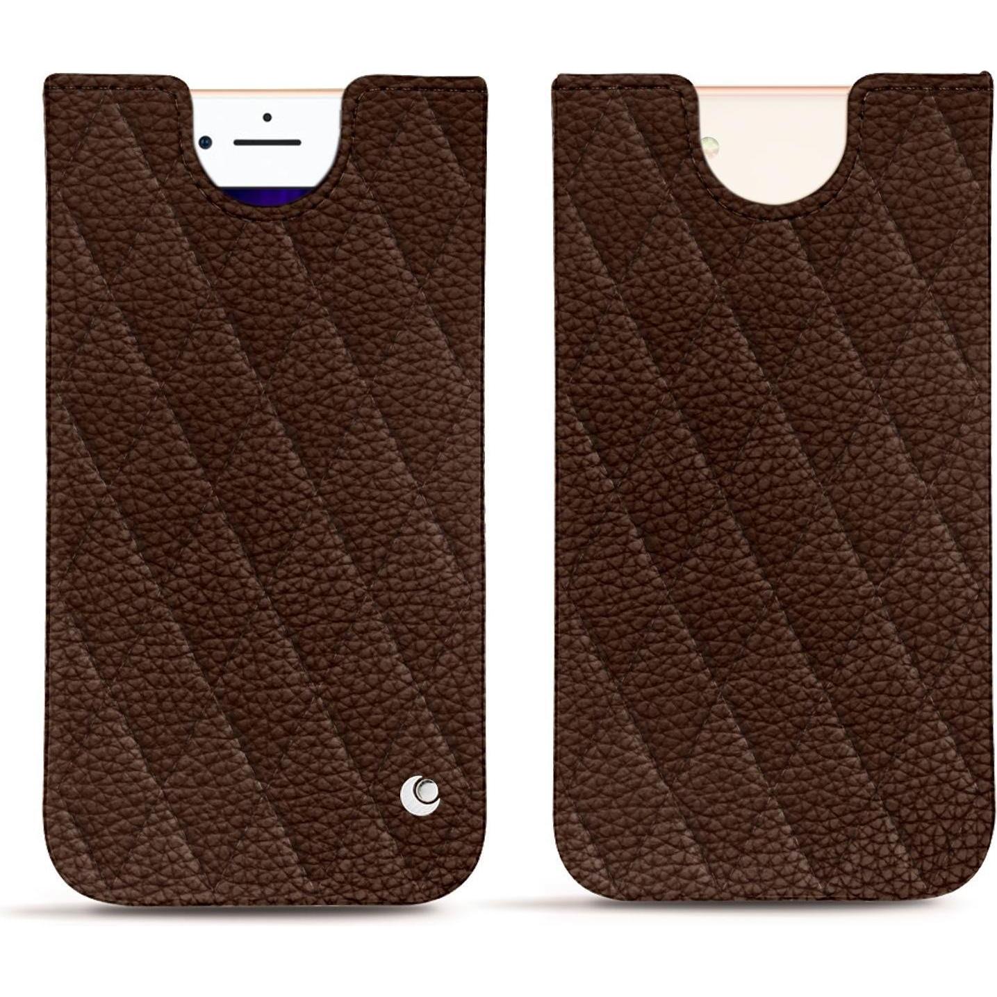 Noreve Lederschutzhülle (Apple iPhone 8), Smartphone Hülle, Braun