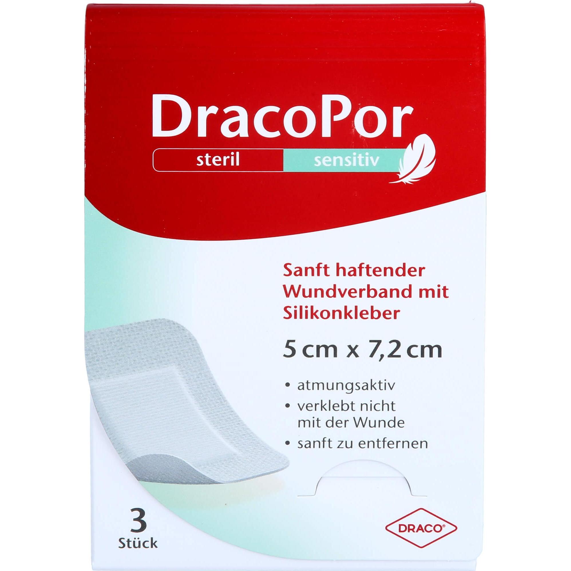 Dracco, Pflaster, Dracopor Sens 5x7.2cm St S, 3 St VER (3 x)