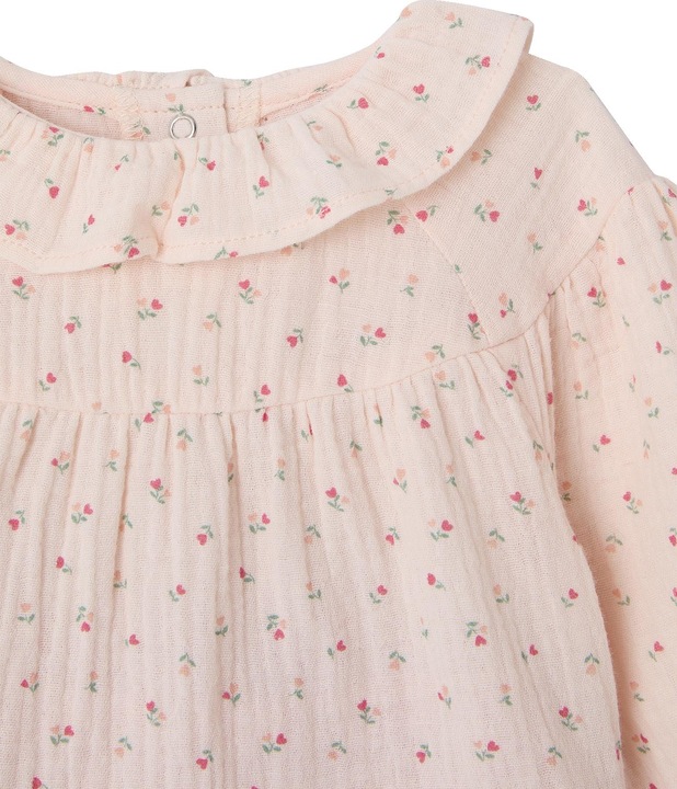 Actual product image Vertbaudet Baby-Set mit Volants: Bluse & Haremshose, Musselin (68)
