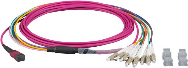 EFB Elektronik MTP®-F/LC 8-Fasermatrix Patchkabel OM4,LSZH erika-violett, 1m, Anwendung: Geeignet fü (S/UTP, CAT8.1, 1 m)