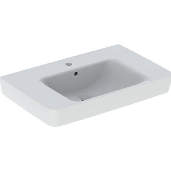 Geberit, Waschbecken, Waschtisch Renova Plan mit Ablageflche 75 cm wei 501694001 (480 mm, 750 mm)