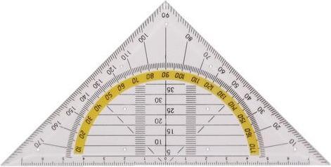 Office Depot transparent geometry triangle 16 cm (16 cm, Plastic)