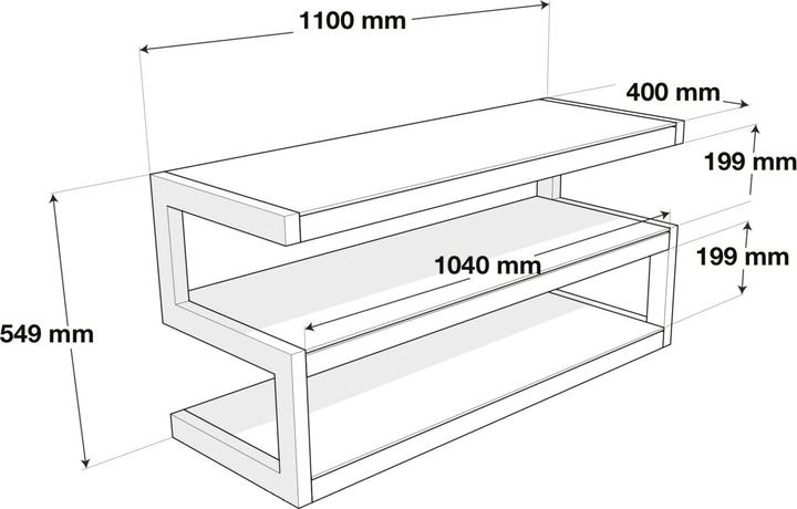 Produktbild NorStone ESSE-AV/WHOAK (110 x 40 x 54.90 cm)