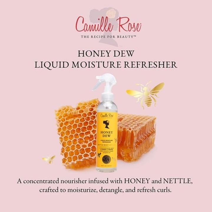 Actual product image Camille Rose Honey Dew Liquid Moisture Refresher for Daily Curl Refresh and Soft Silky Hair with Hon