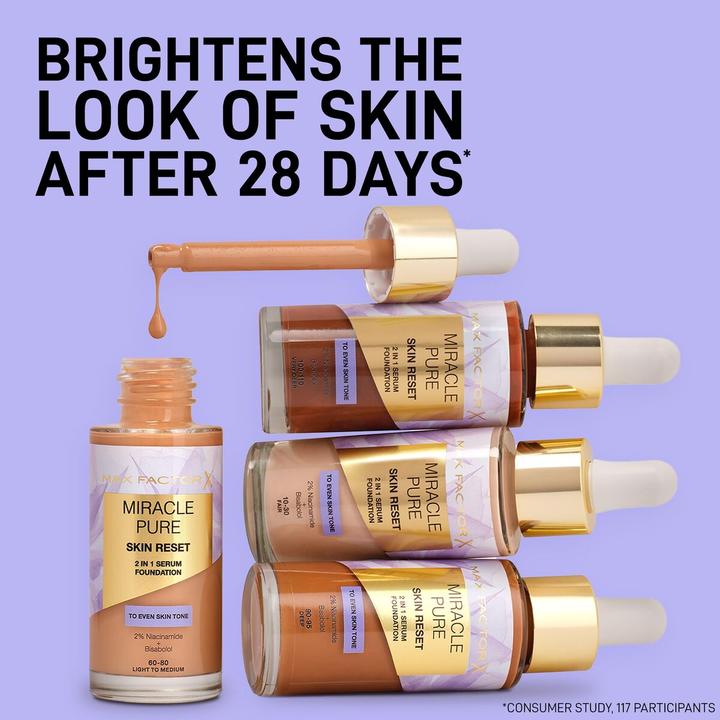 Produktbild Max Factor MIRACLE PURE Serum Renovador 2 in 1 #Light Medium Warm 30 ml (Light Medium Warm)