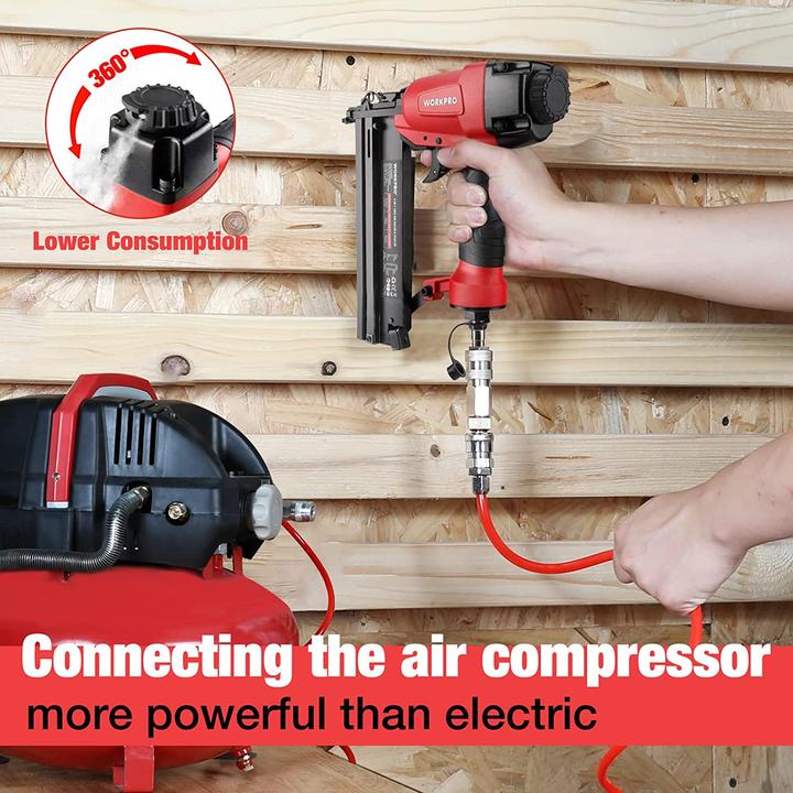 Actual product image Workpro 2in1 pneumatic nailer with accessories (Nail gun)
