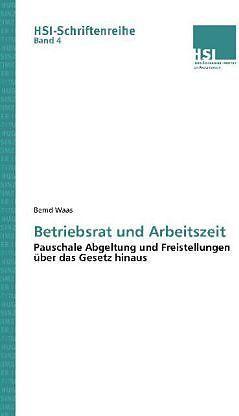 Produktbild Betriebsrat und Arbeitszeit (Bernd Waas, 2012)