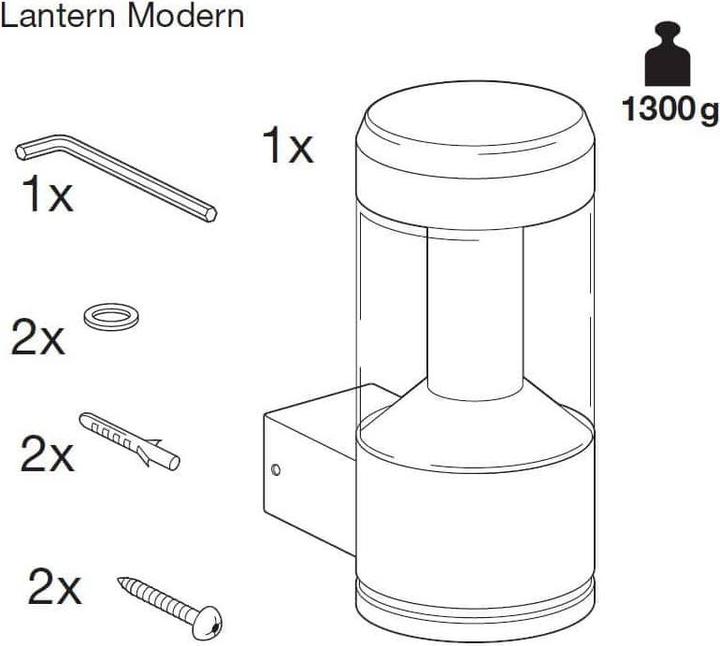 Actual product image Ledvance Endura Style Lantern Modern (610 lm, IP44)