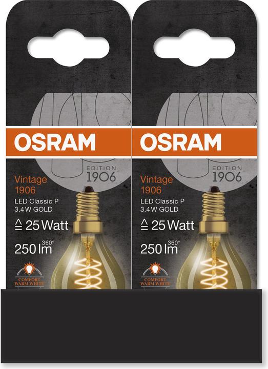 Image du produit Osram Année 1906 (E14, 3.40 W, 250 lm, 1 x, G)