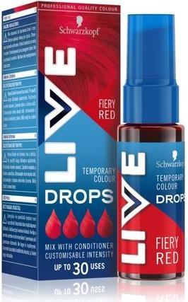 Produktbild Schwarzkopf LIVE Drops Haarfarbe waschbar - Feuriges Rot 30 ml (Fiery Red)