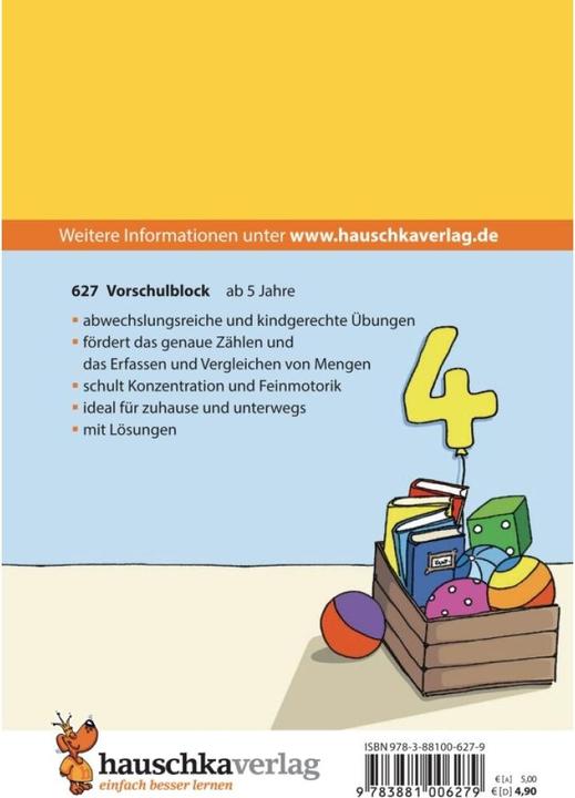 Produktbild Vorschulblock - Zahlen und Mengen (Deutsch, Sabine Dengl, 2021)