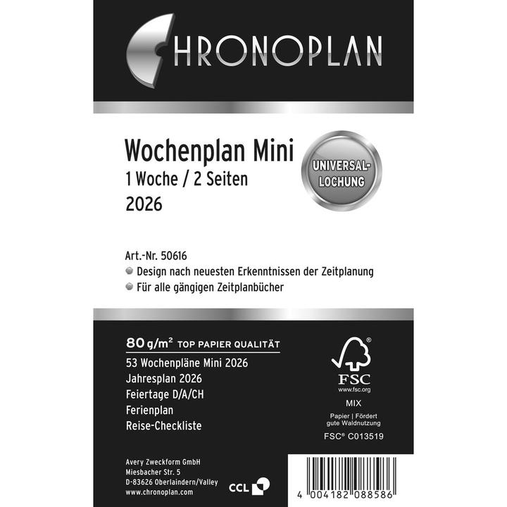 Produktbild Chronoplan Wochenplan (Spezial, Deutsch)